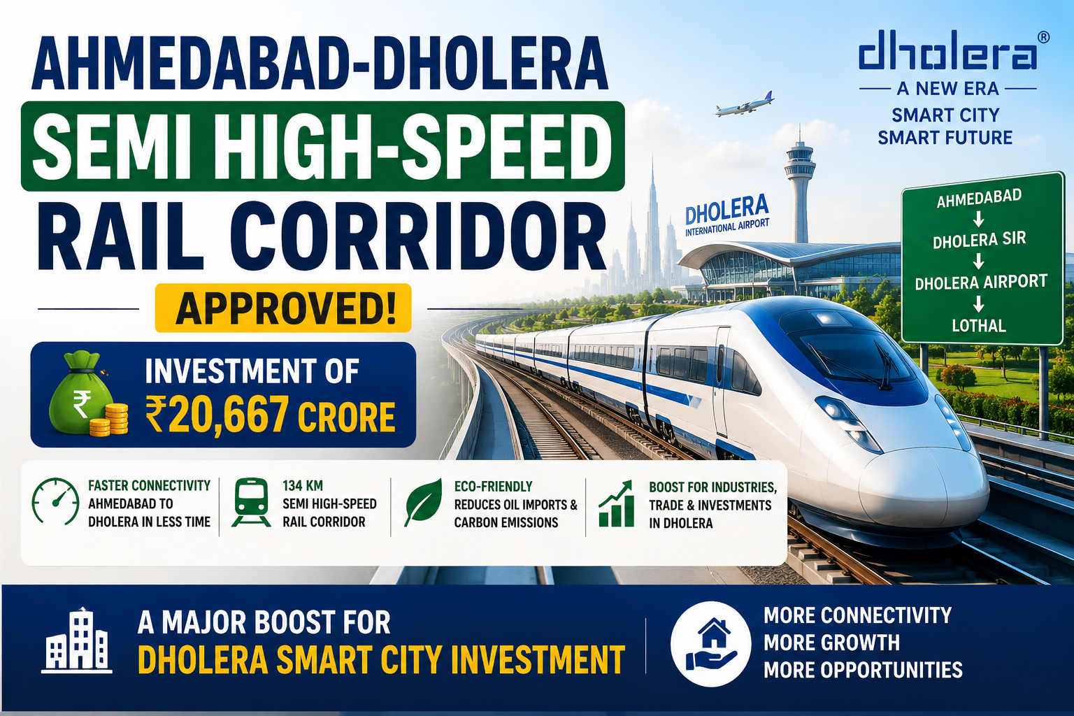 Ahmedabad-Dholera Semi High-Speed Rail Corridor