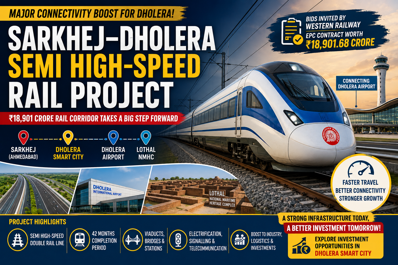 Sarkhej-Dholera-Semi High Speed Rail Project